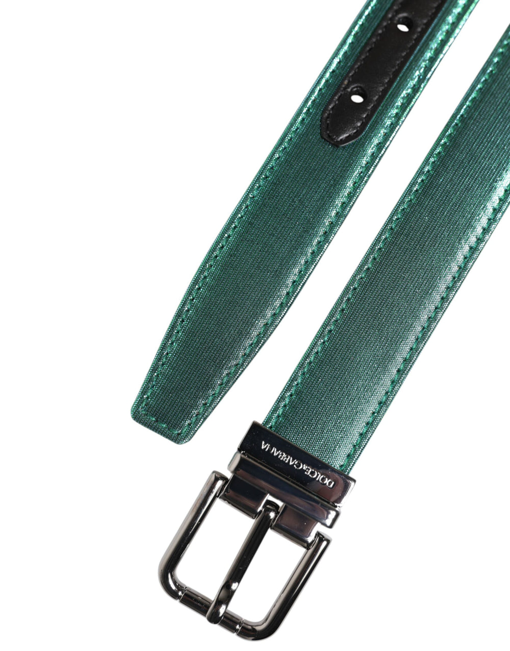 Dolce & Gabbana Polyester Belt in Black and Green