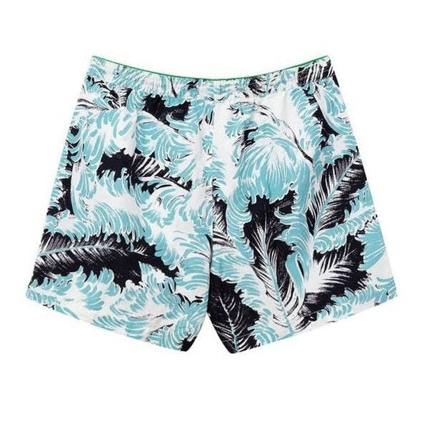 Bottega Veneta Feather-Print Polyamide Swim Shorts
