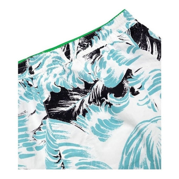 Bottega Veneta Shorts Κολύμβησης με Feather-Print σε Λευκό