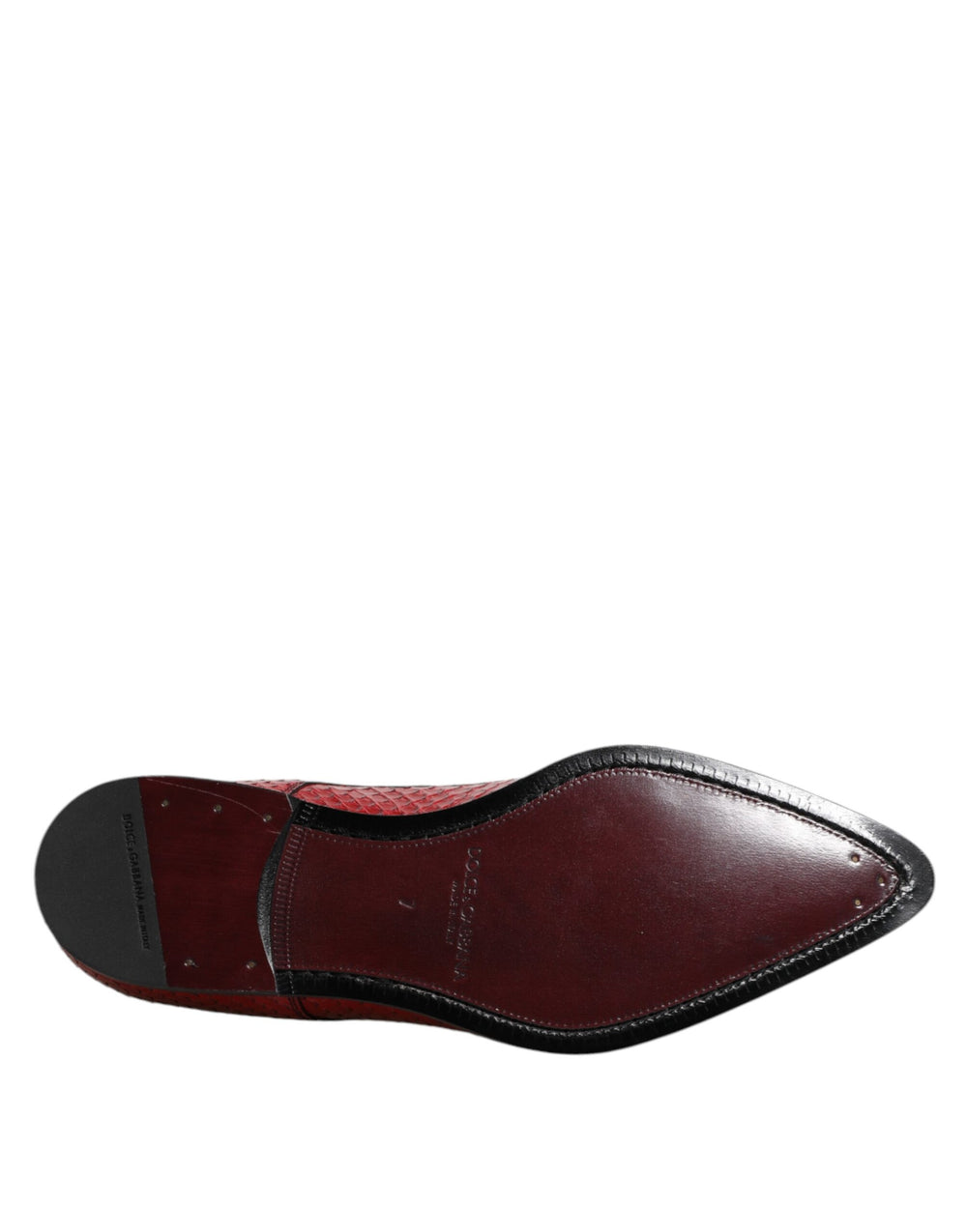 Dolce & Gabbana Python Leather Derby Shoes in Red