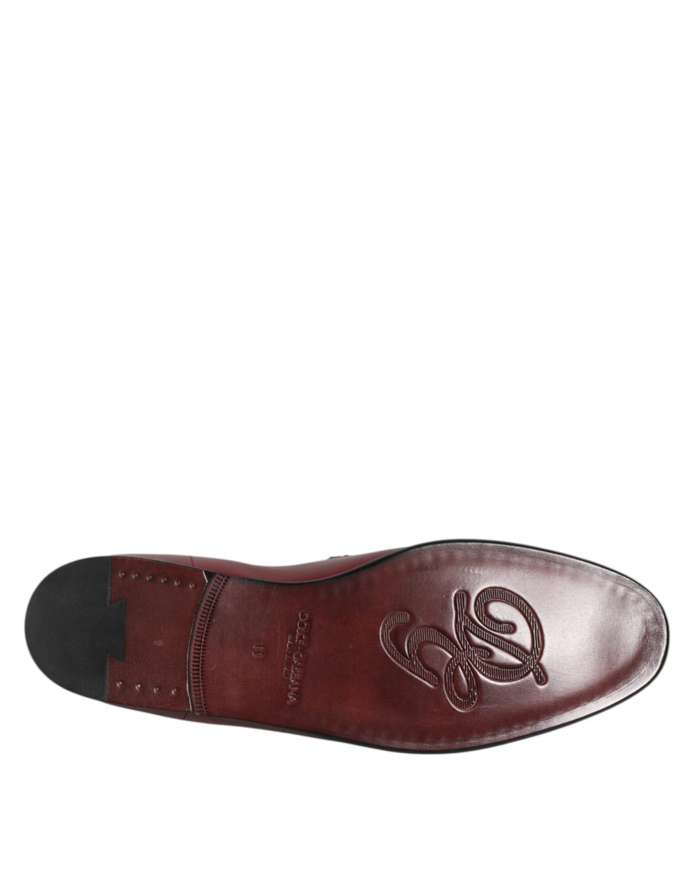 Dolce & Gabbana Calfskin Leather Slip-On Loafers in Burgundy