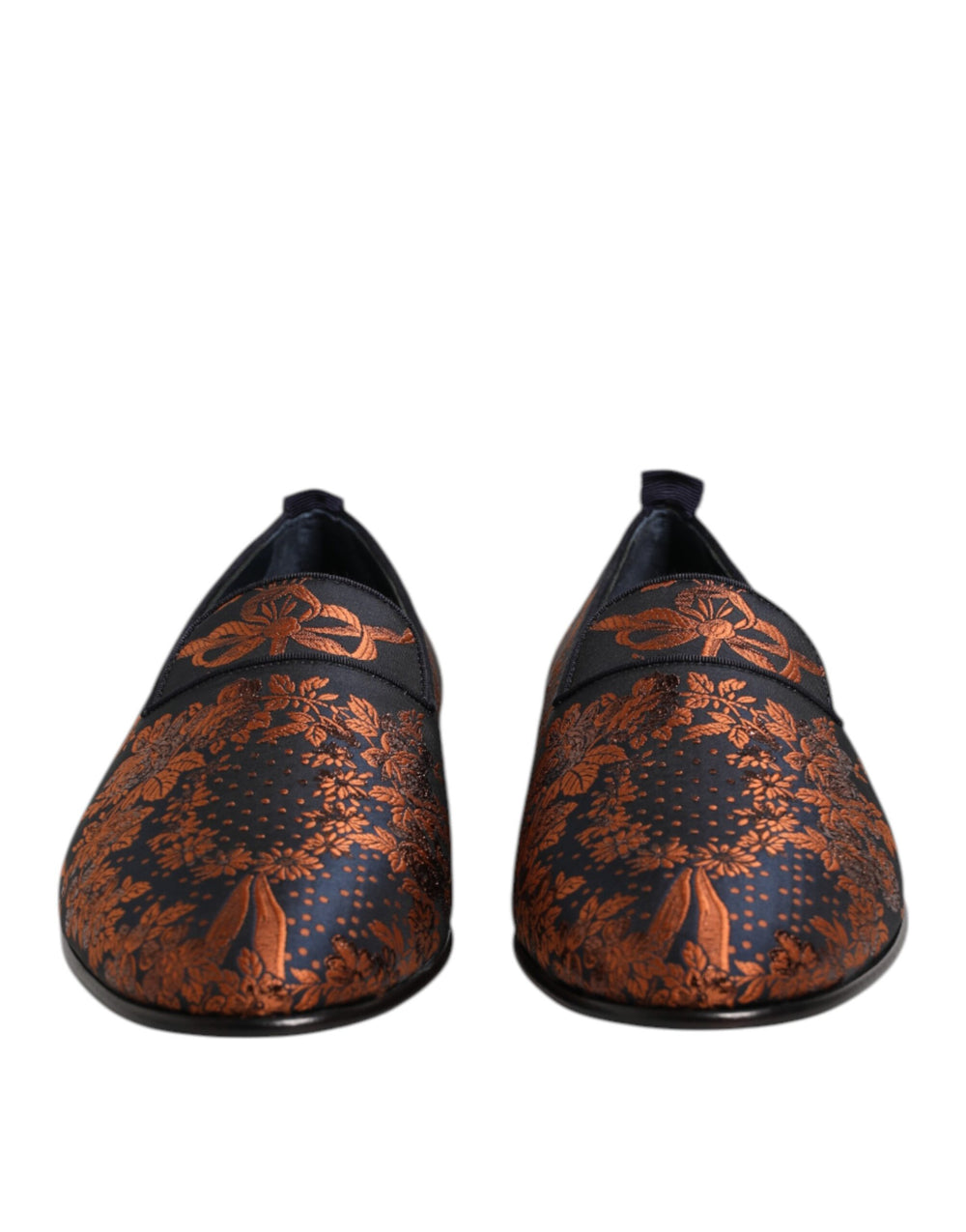 Dolce & Gabbana Floral Jacquard Slip-On Loafers in Black