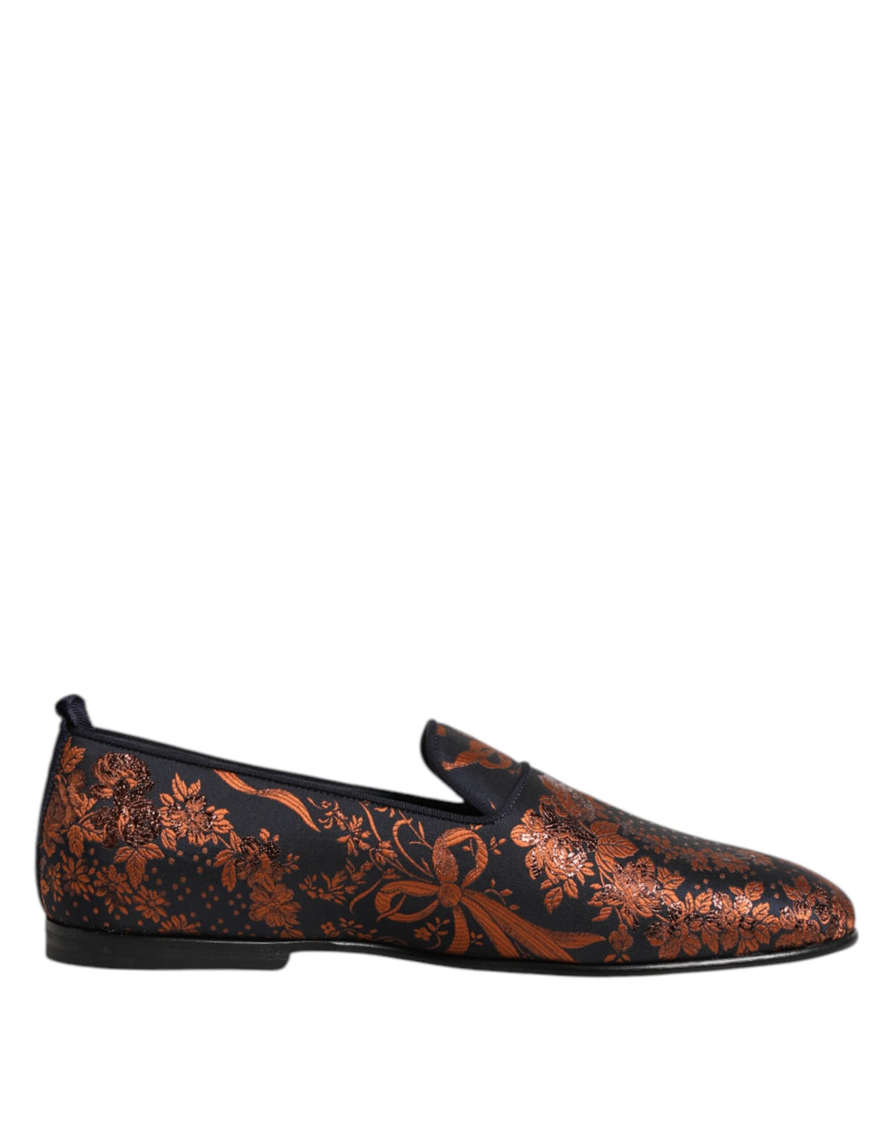 Dolce & Gabbana Floral Jacquard Slip-On Loafers in Black