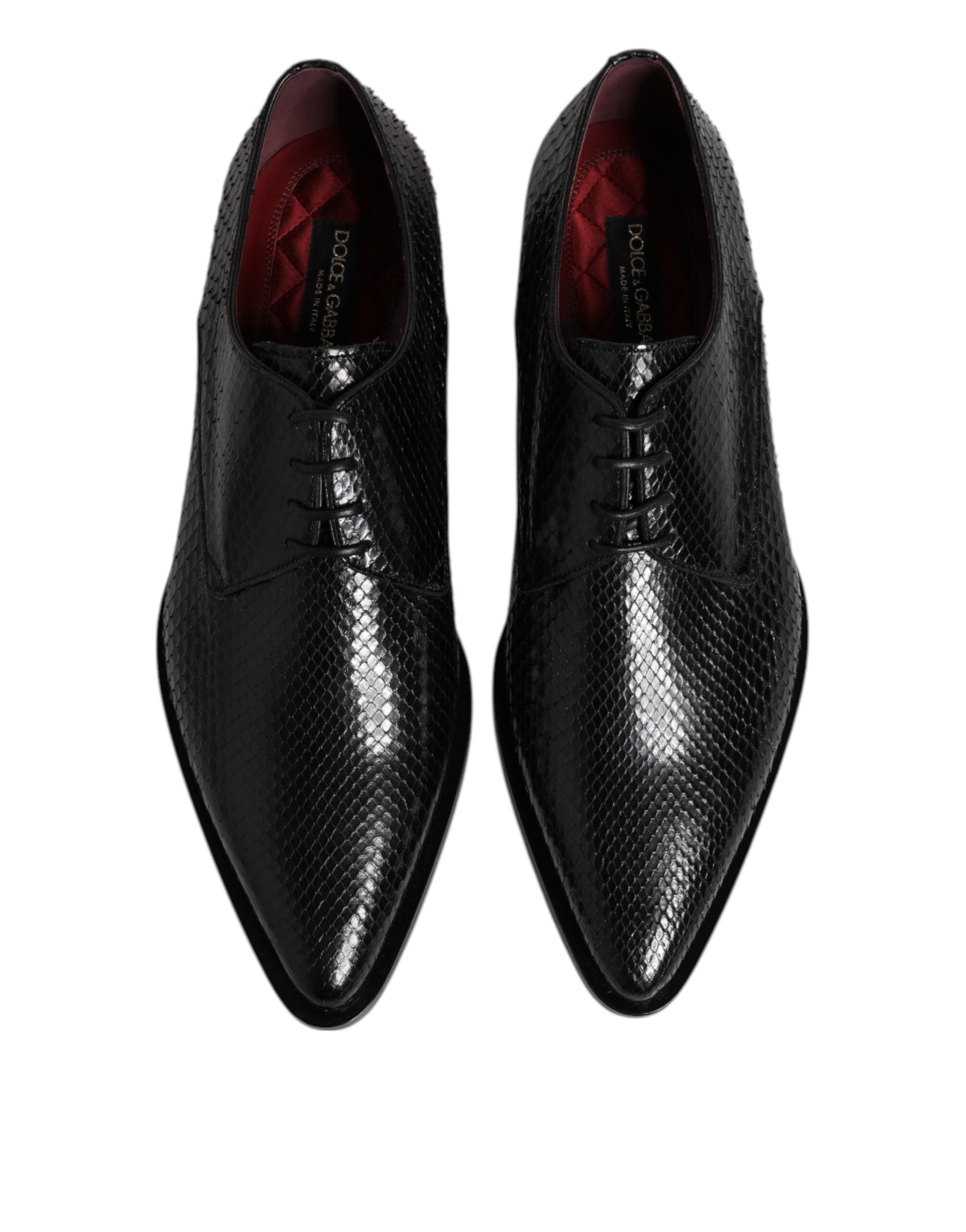 Dolce & Gabbana Derby από δέρμα πύθωνα σε Μαύρο