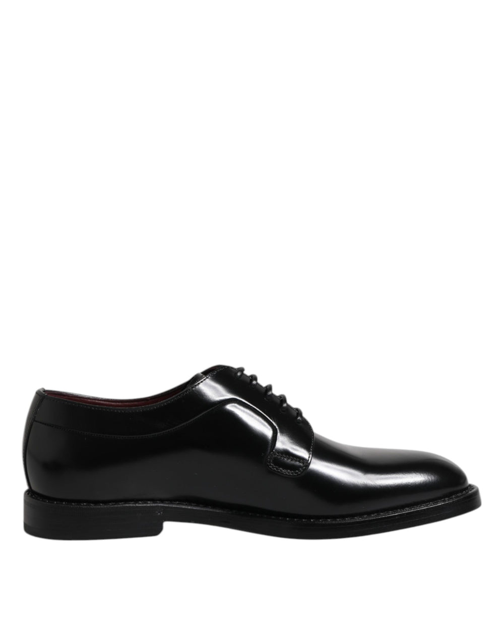 Dolce & Gabbana Calfskin Leather Derby Shoes in Black