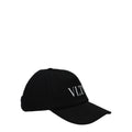 Valentino Garavani Black Cotton Cap Baseball Hat Logo mens luxury fashion - Mens Edit