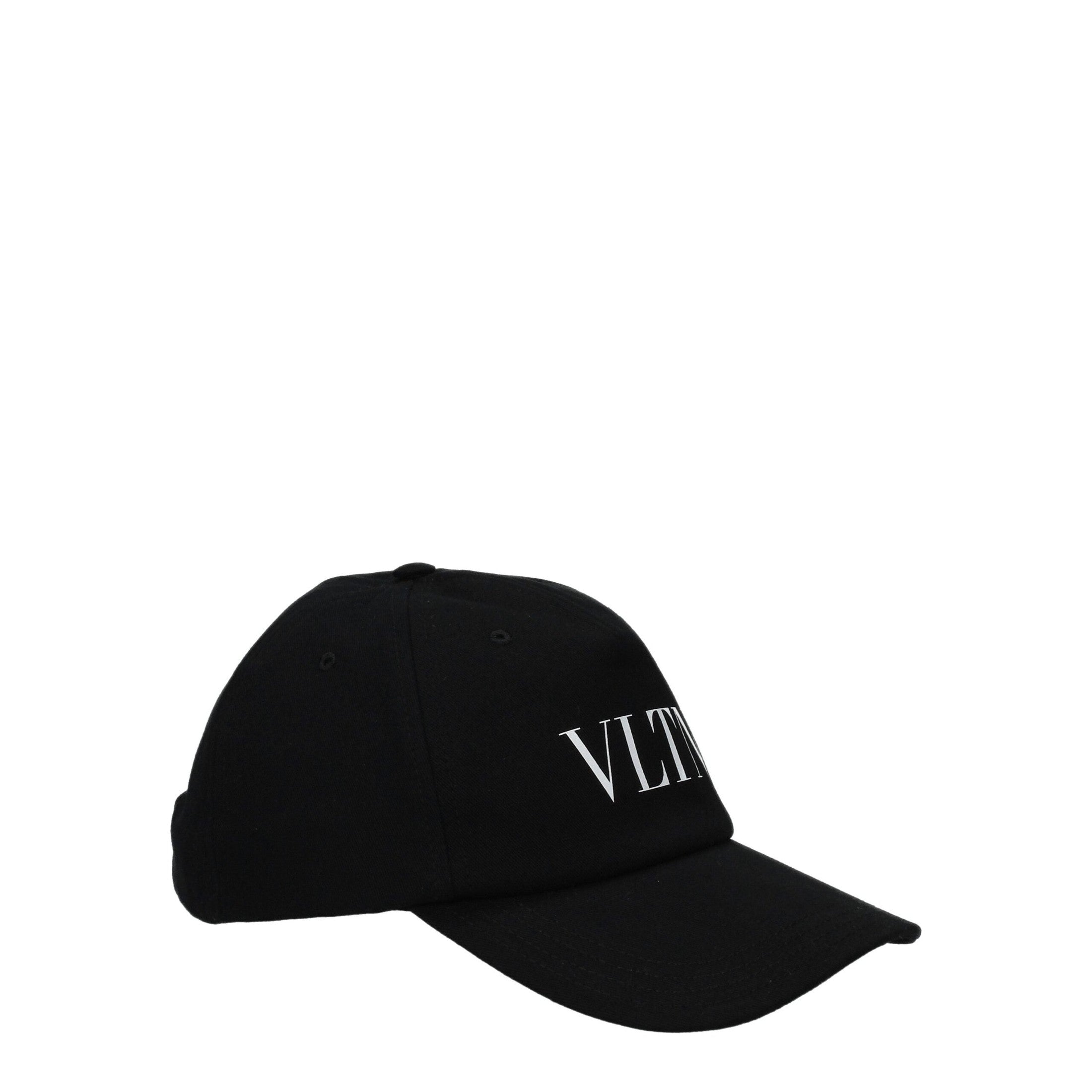 Valentino Garavani Black Cotton Cap Baseball Hat Logo mens luxury fashion - Mens Edit