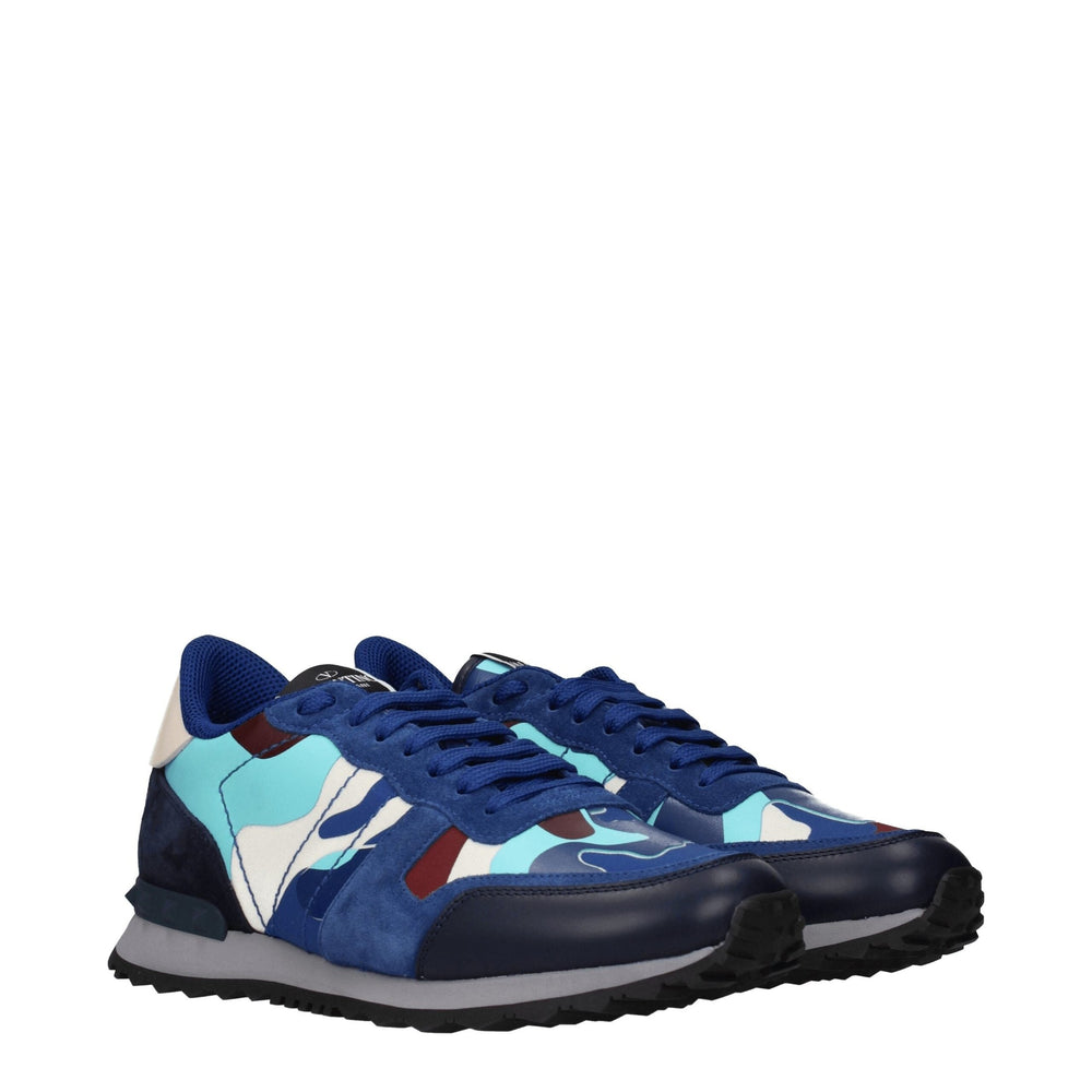 Valentino Garavani Leather Sneakers in Blue