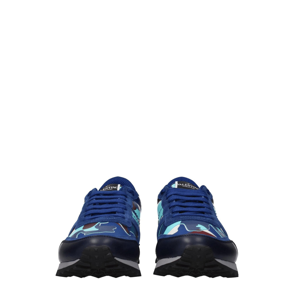 Valentino Garavani Leather Sneakers in Blue