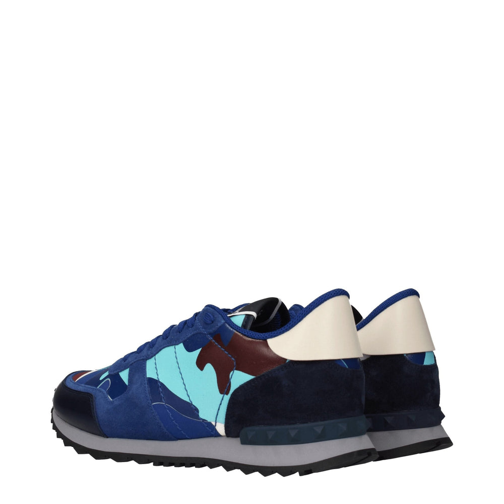 Valentino Garavani Leather Sneakers in Blue