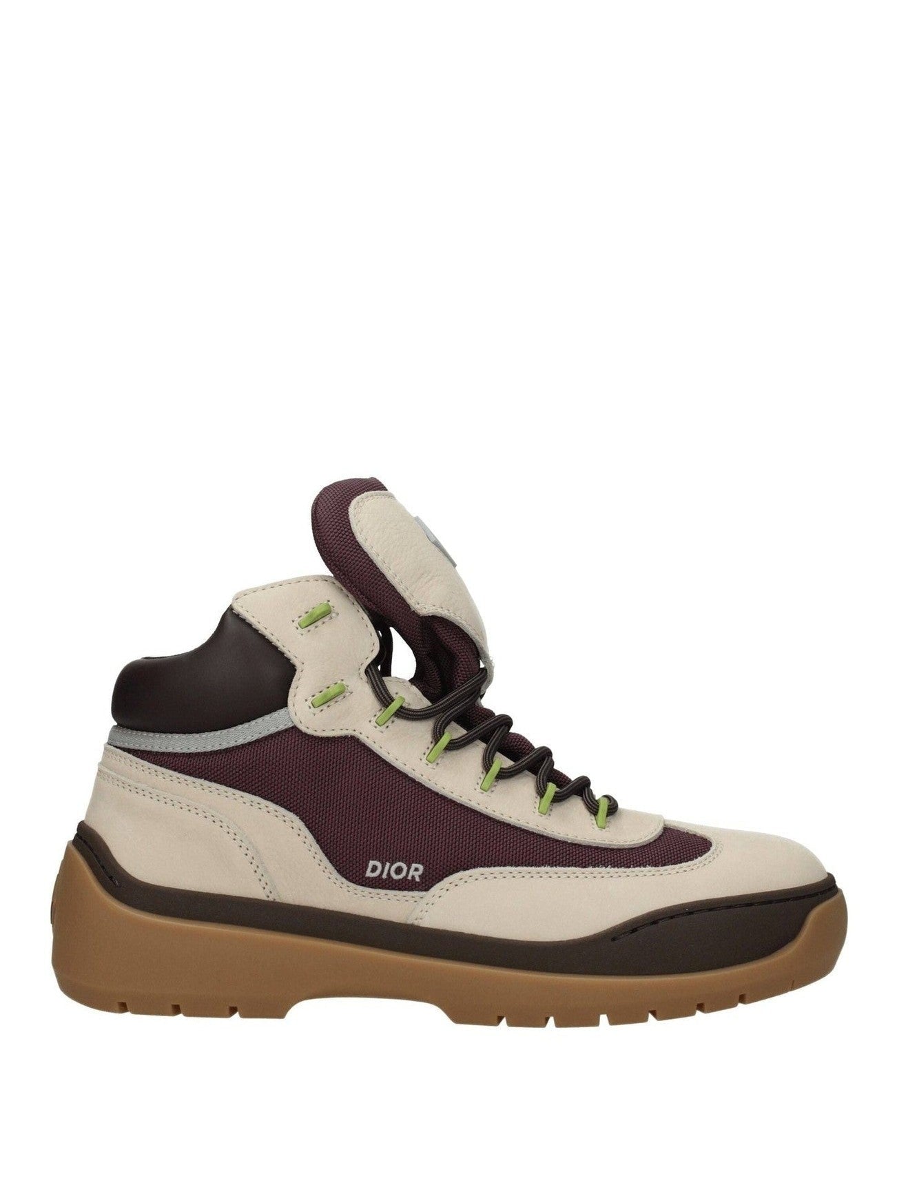 Christian Dior Ankle Boots Beige Fine Grained Leather Discreet Dior Logo Mid Heel