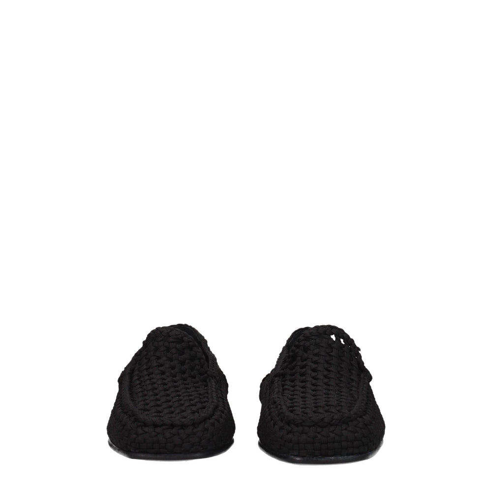 Dolce & Gabbana Fabric Slip-On Loafers in Black