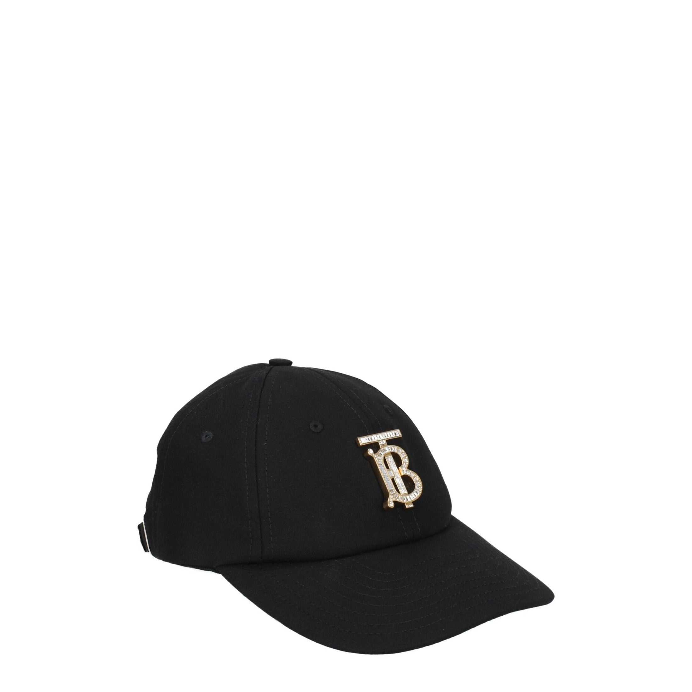 Burberry Black Cotton Baseball Cap Logo mens luxury fashion - Mens Edit
