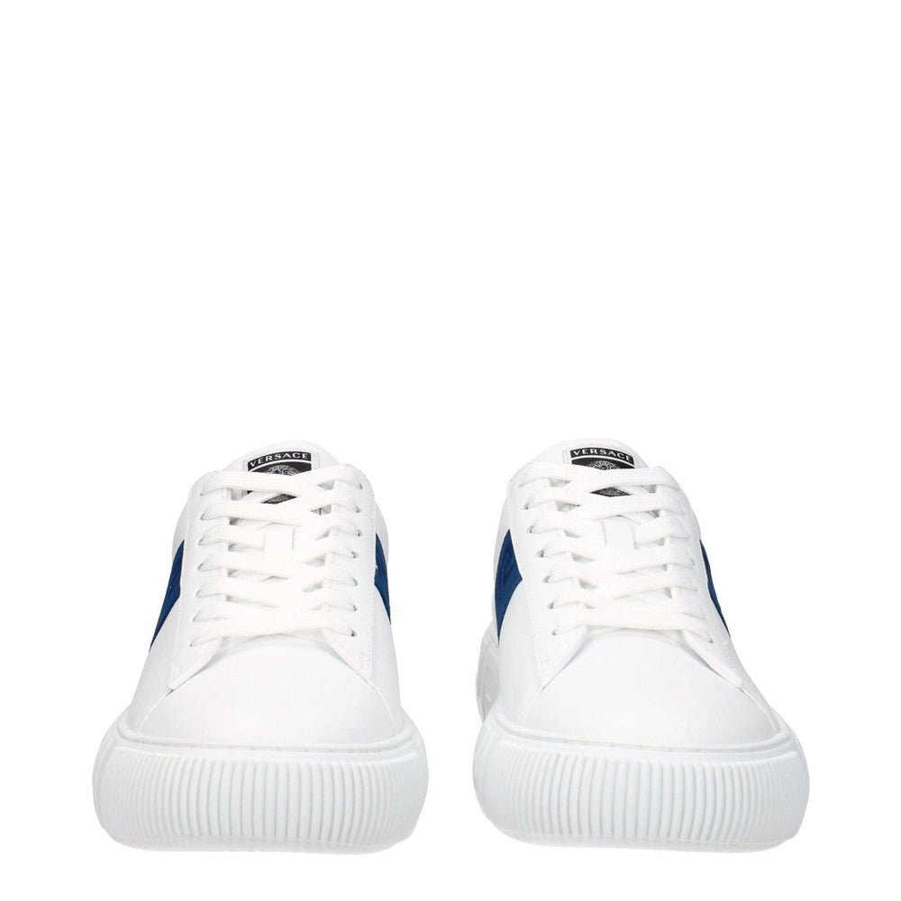 Versace White Leather Low Top Sneakers