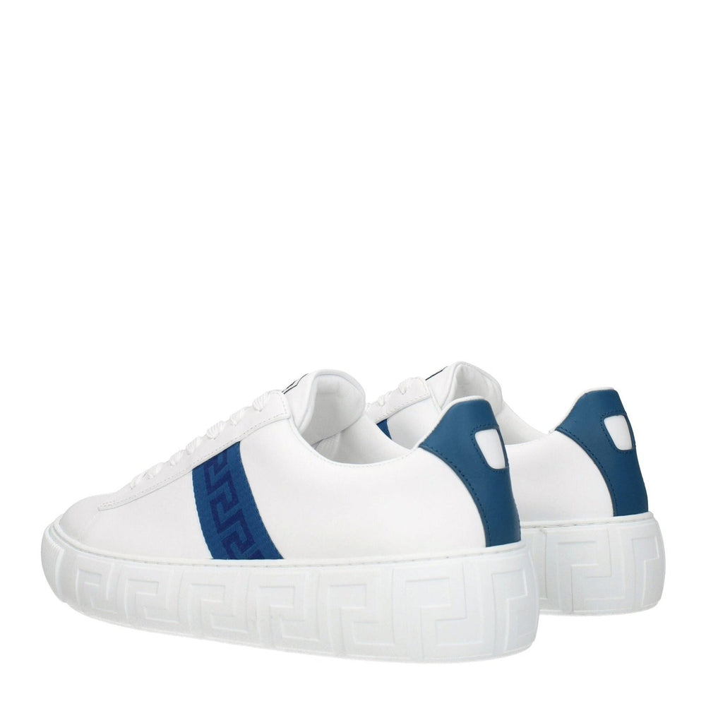 Versace White Leather Low Top Sneakers
