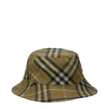 Burberry Green Cotton Bucket Hat Check Pattern mens luxury fashion - Mens Edit