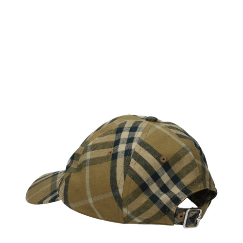Burberry Cotton Check Baseball Cap in Green
