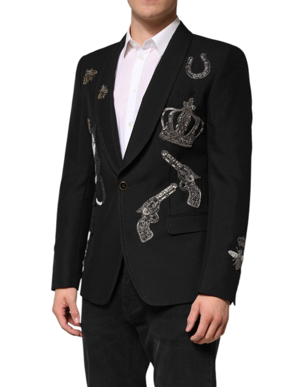 Dolce & Gabbana Wool-Mohair Blazer in Black