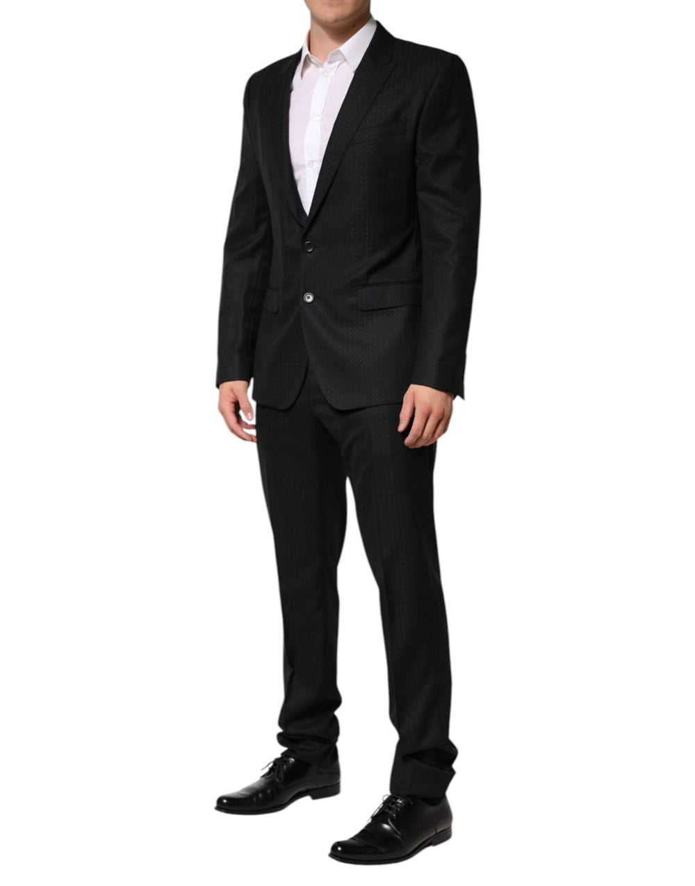 Dolce & Gabbana Virgin Wool Blend Two-Piece Suit in Black