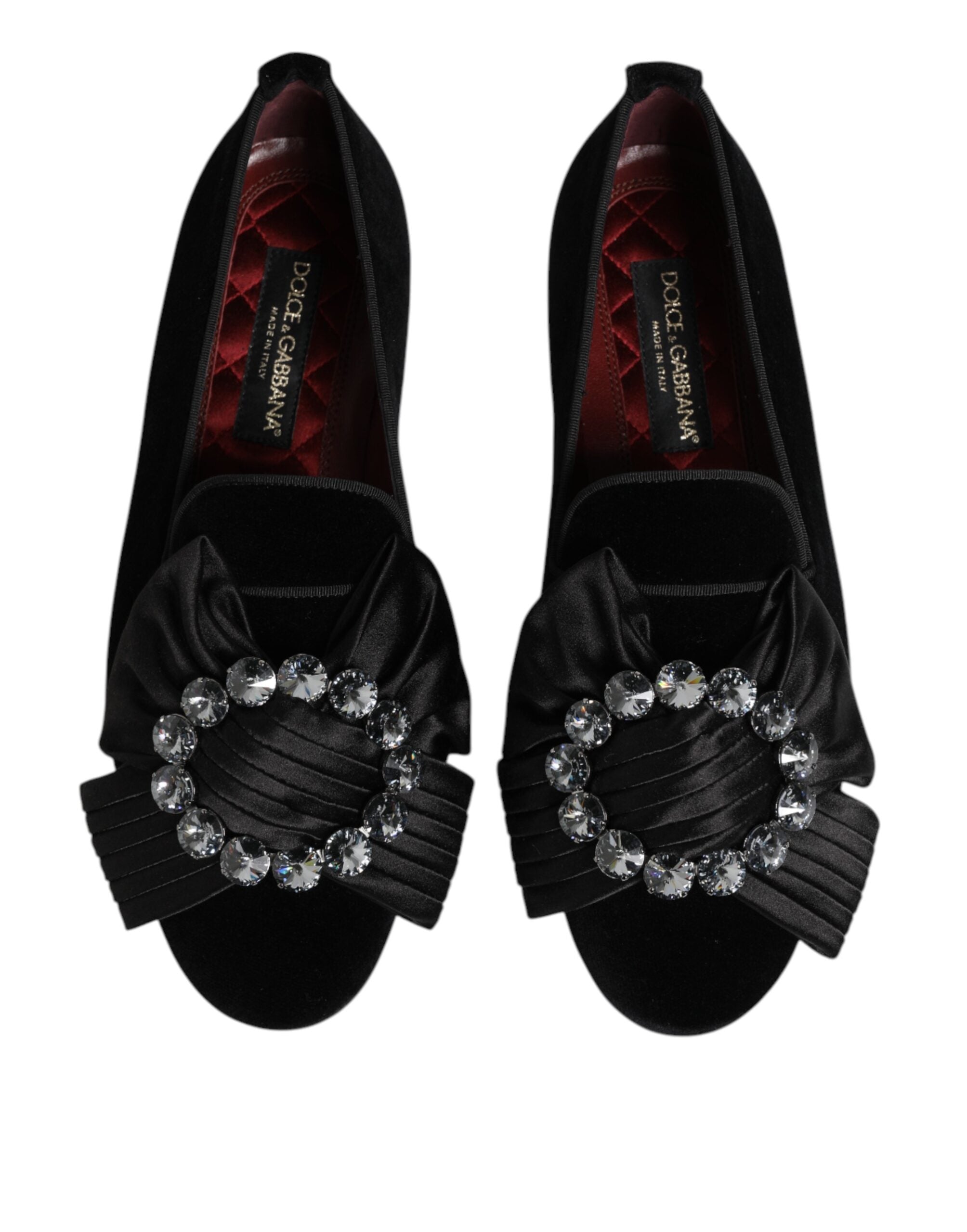 Dolce & Gabbana VATICANO Βελούδινα Loafers σε Μαύρο