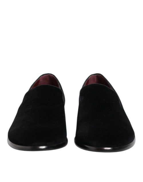 Black Velvet Loafers Formal Men Dress Shoes mens luxury fashion - Mens Edit