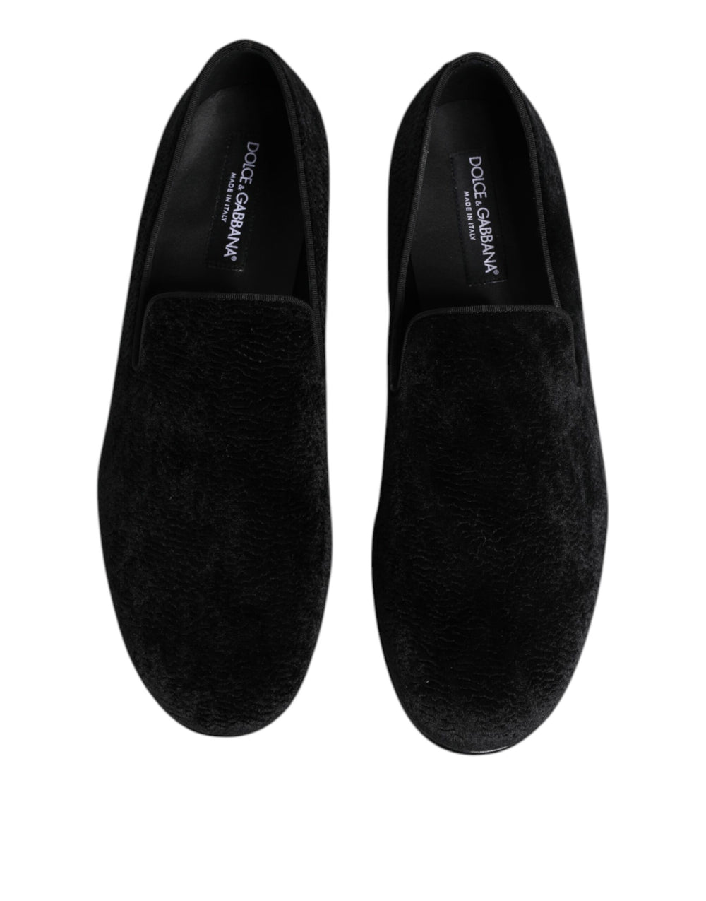 Dolce & Gabbana Velvet Loafers in Black