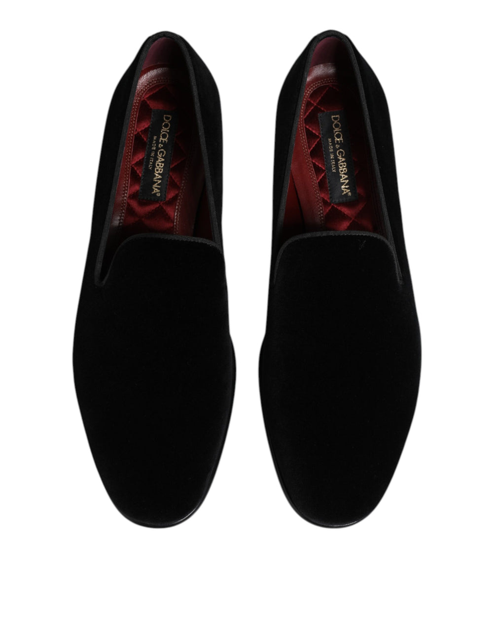Dolce & Gabbana Velvet Slip-On Loafers in Black