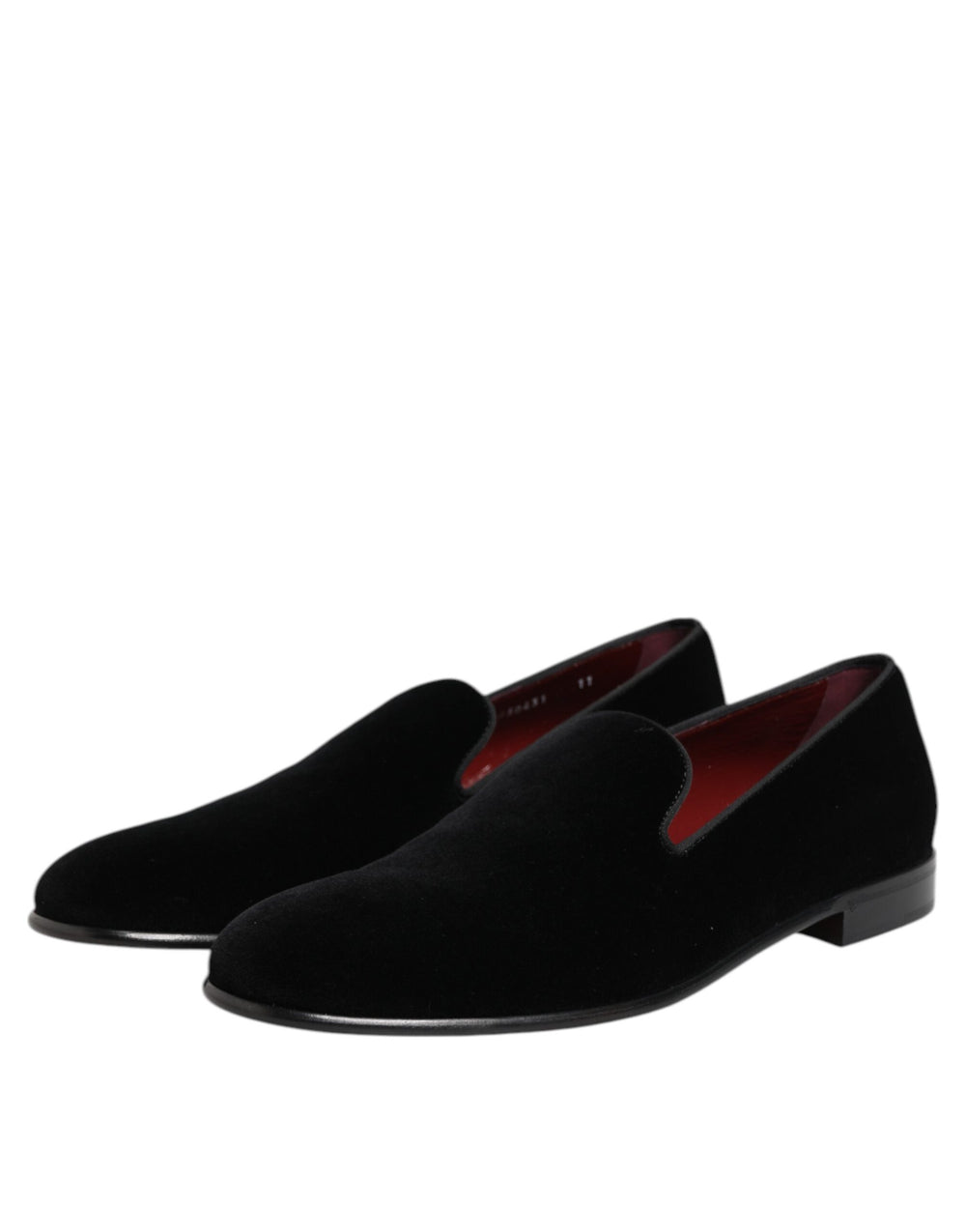 Dolce & Gabbana Velvet Slip-On Loafers in Black