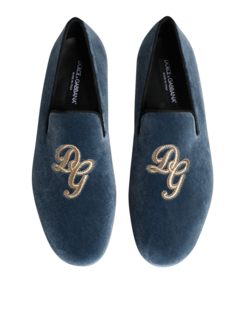 Dolce & Gabbana Velvet Loafers in Blue