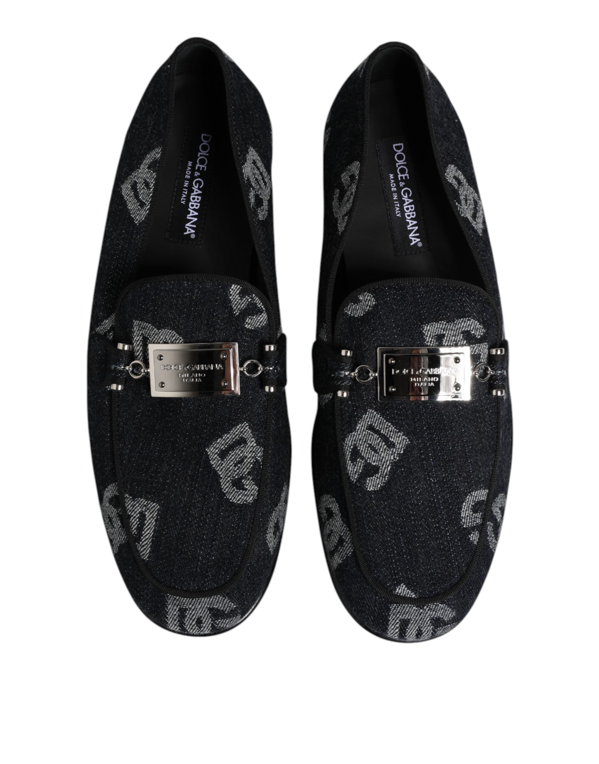 Dolce & Gabbana Loafers από βαμβακερό ύφασμα σε Μπλε