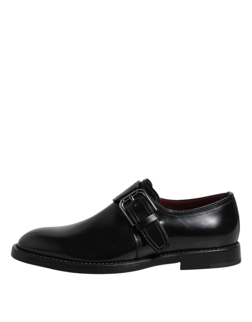 Dolce & Gabbana Leather Monk Strap Derby Shoes in Black