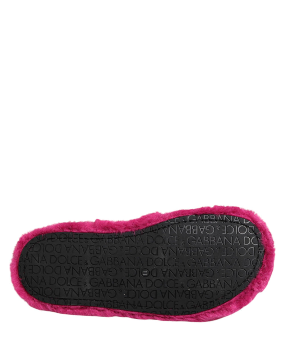 Dolce & Gabbana Acrylic Faux Fur Slides in Pink