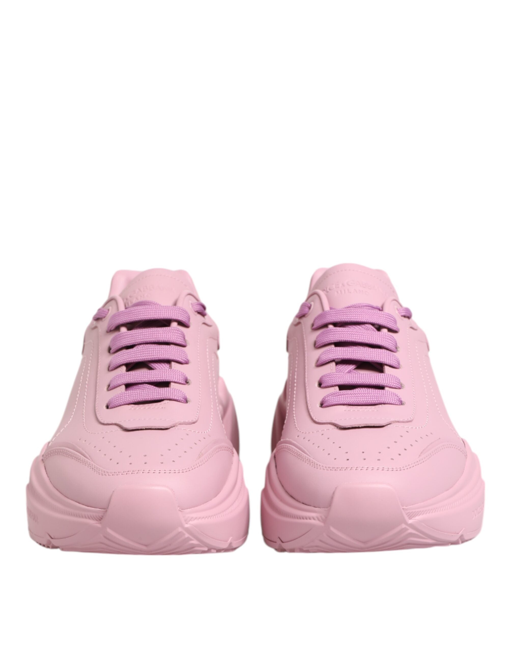 Dolce & Gabbana Calfskin Leather Daymaster Low Top Sneakers in Pink mens luxury fashion - Mens Edit