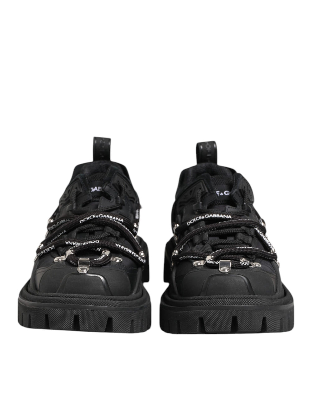 Black Low Top Lace Up Trekking Sneakers Shoes mens luxury fashion - Mens Edit