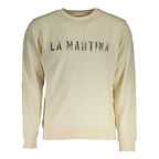 La Martina White Cotton Men's Jersey Sweatshirt - Designer | Mens Edit