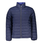 La Martina Blue Polyamide Men's Embroidered Jacket - Designer | Mens Edit