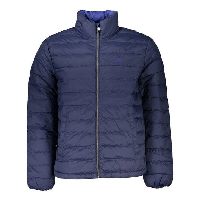 La Martina Blue Polyamide Men's Embroidered Jacket - Designer | Mens Edit