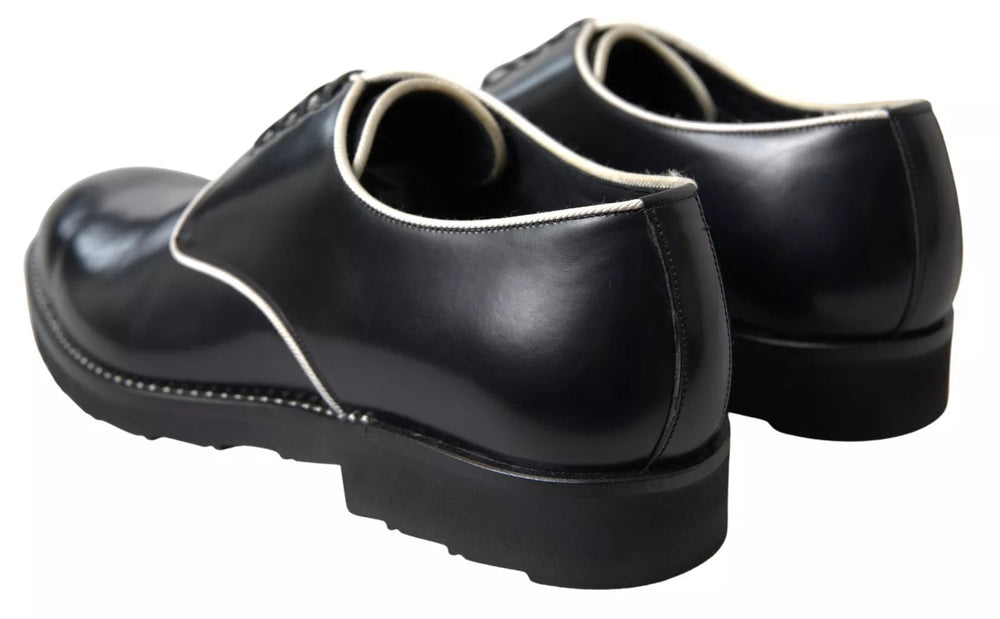 Dolce & Gabbana Leather Formal Dress Shoes in Black and White