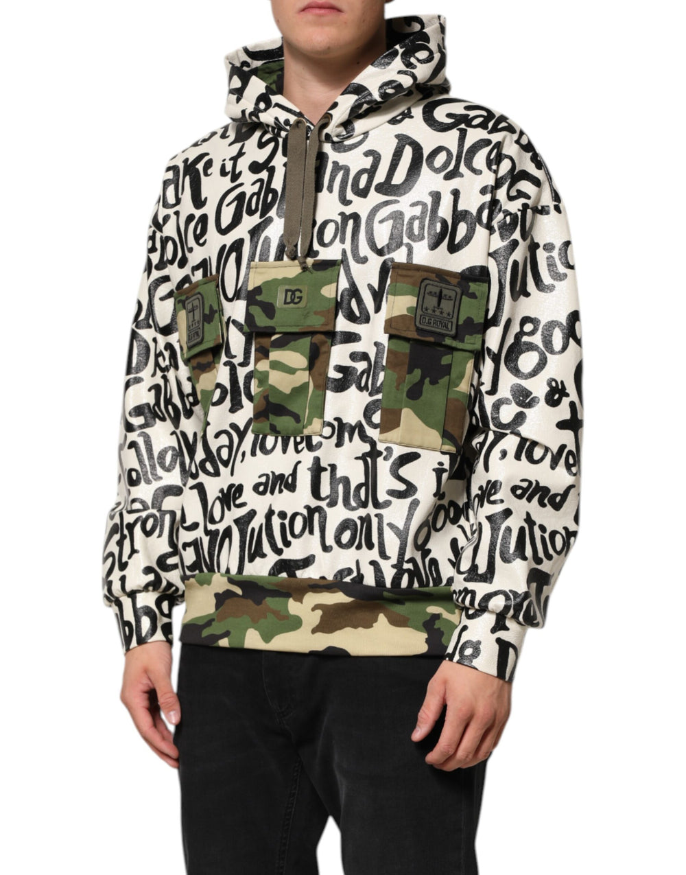 Dolce & Gabbana Hooded DGMania Sweatshirt in Multicolor