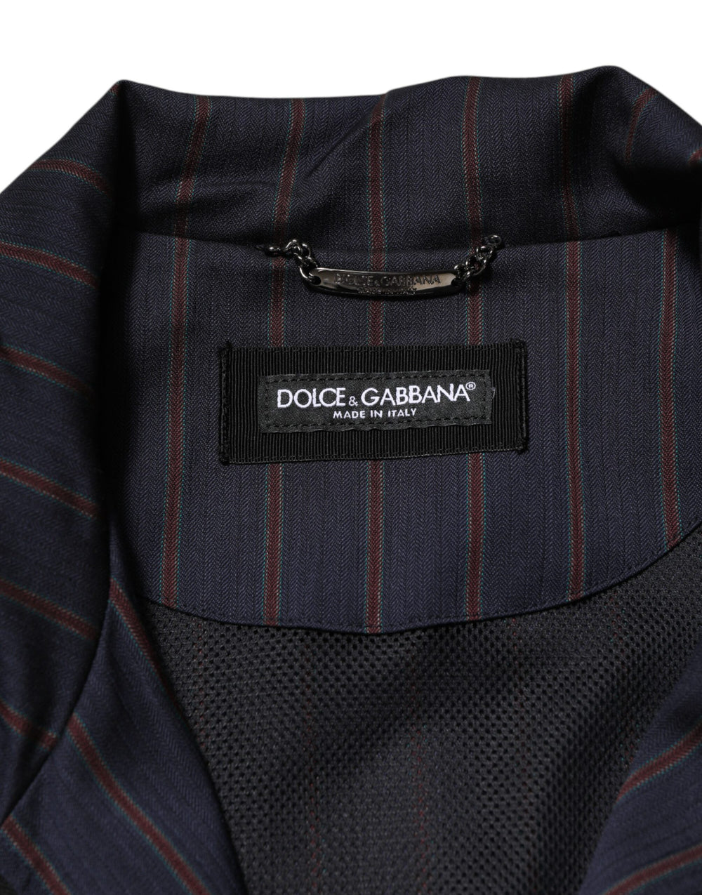 Dolce & Gabbana Virgin Wool Zip Jacket in Blue and Red
