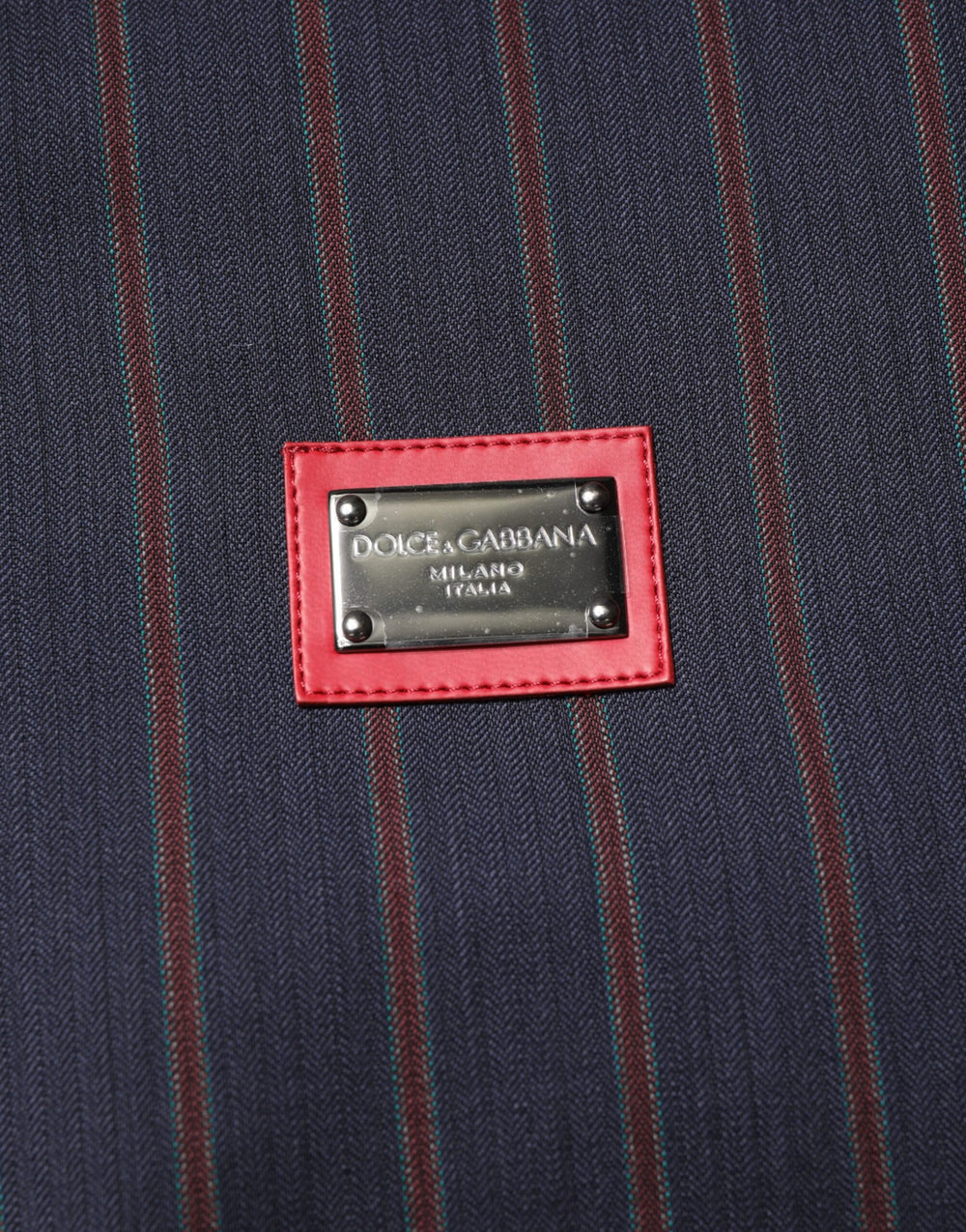 Dolce & Gabbana Virgin Wool Zip Jacket in Blue and Red