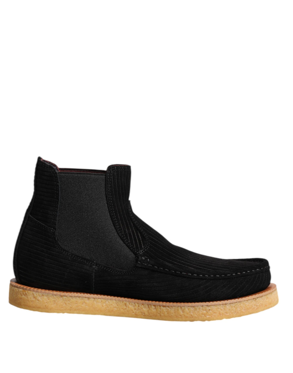 Dolce & Gabbana Suede Slip-On Ankle Boots in Black