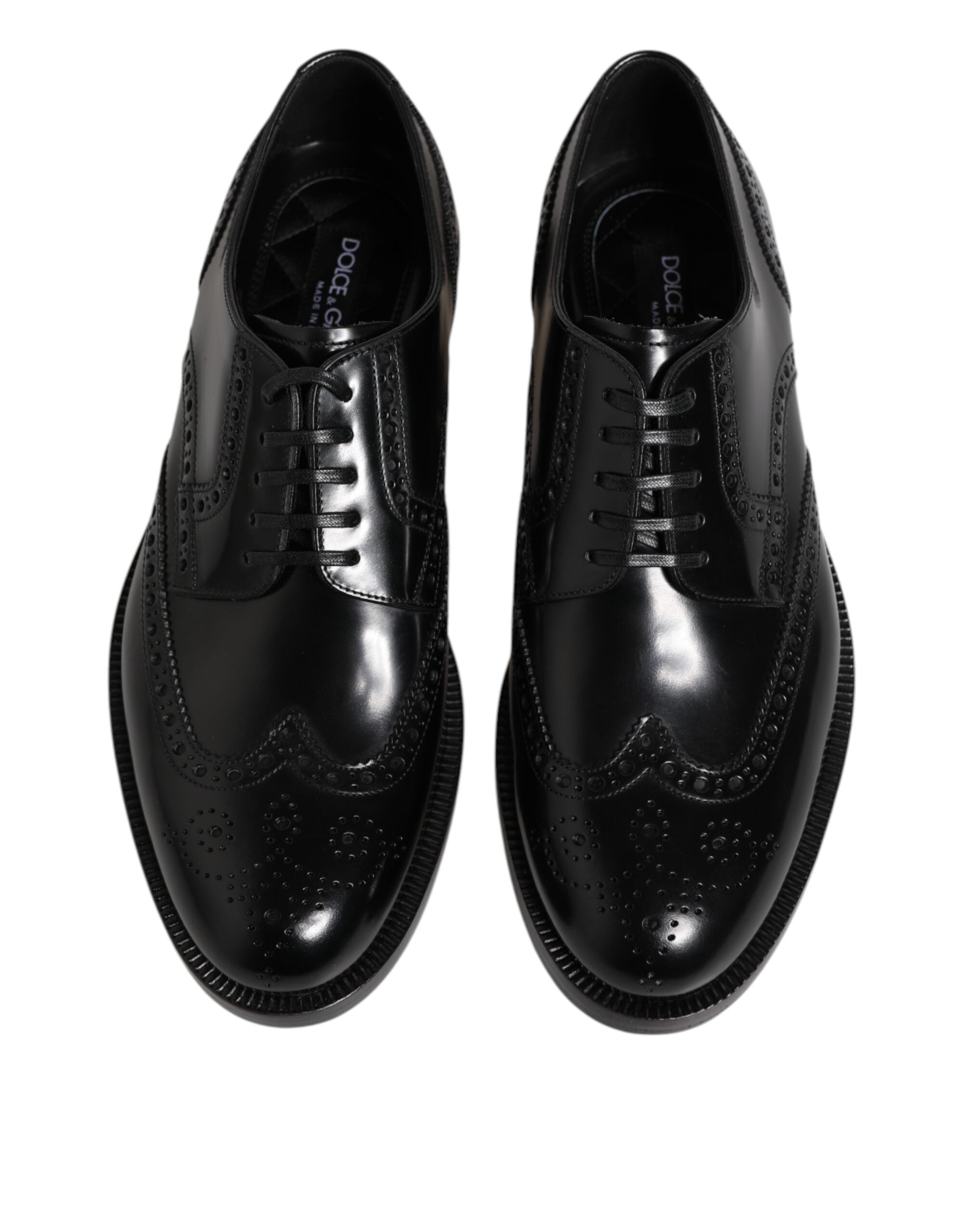 Dolce & Gabbana Derby Wingtip από δέρμα μοσχαριού σε Μαύρο