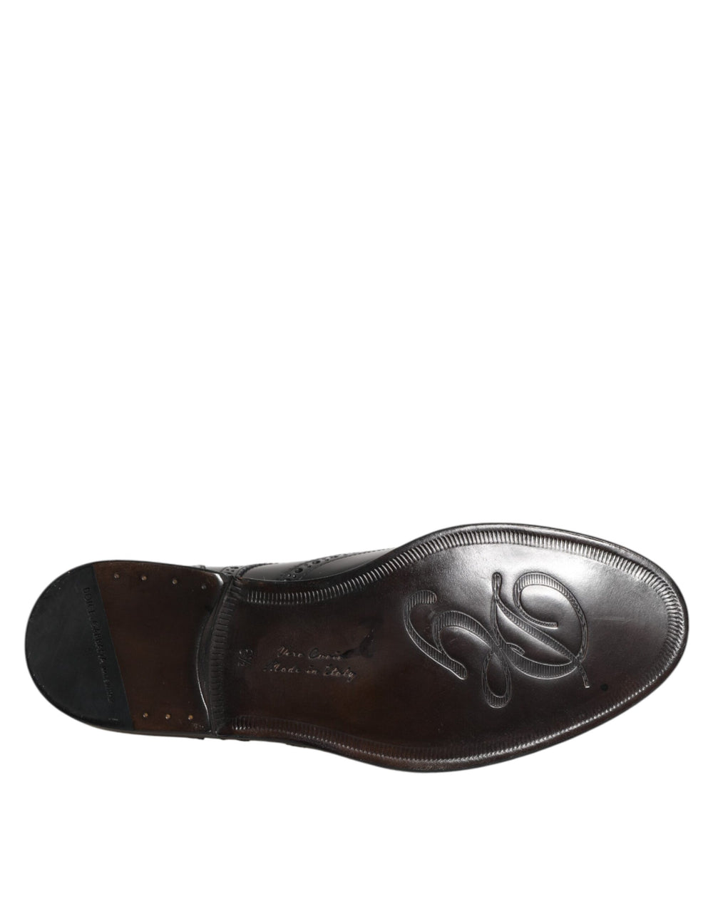 Dolce & Gabbana Calfskin Leather Derby Wingtip Shoes in Black