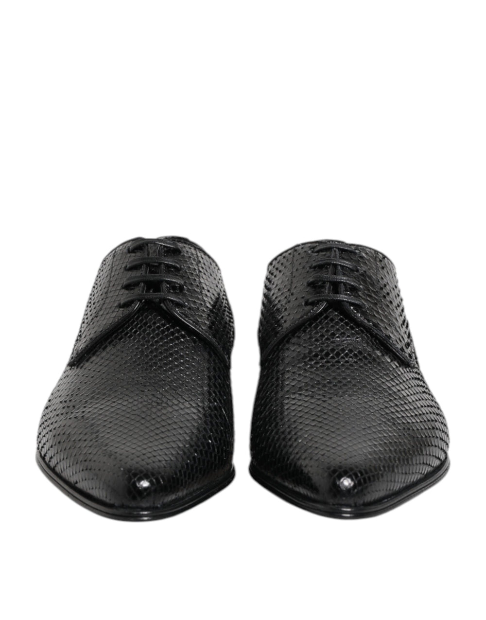 Dolce & Gabbana Python Leather Derby Shoes in Black