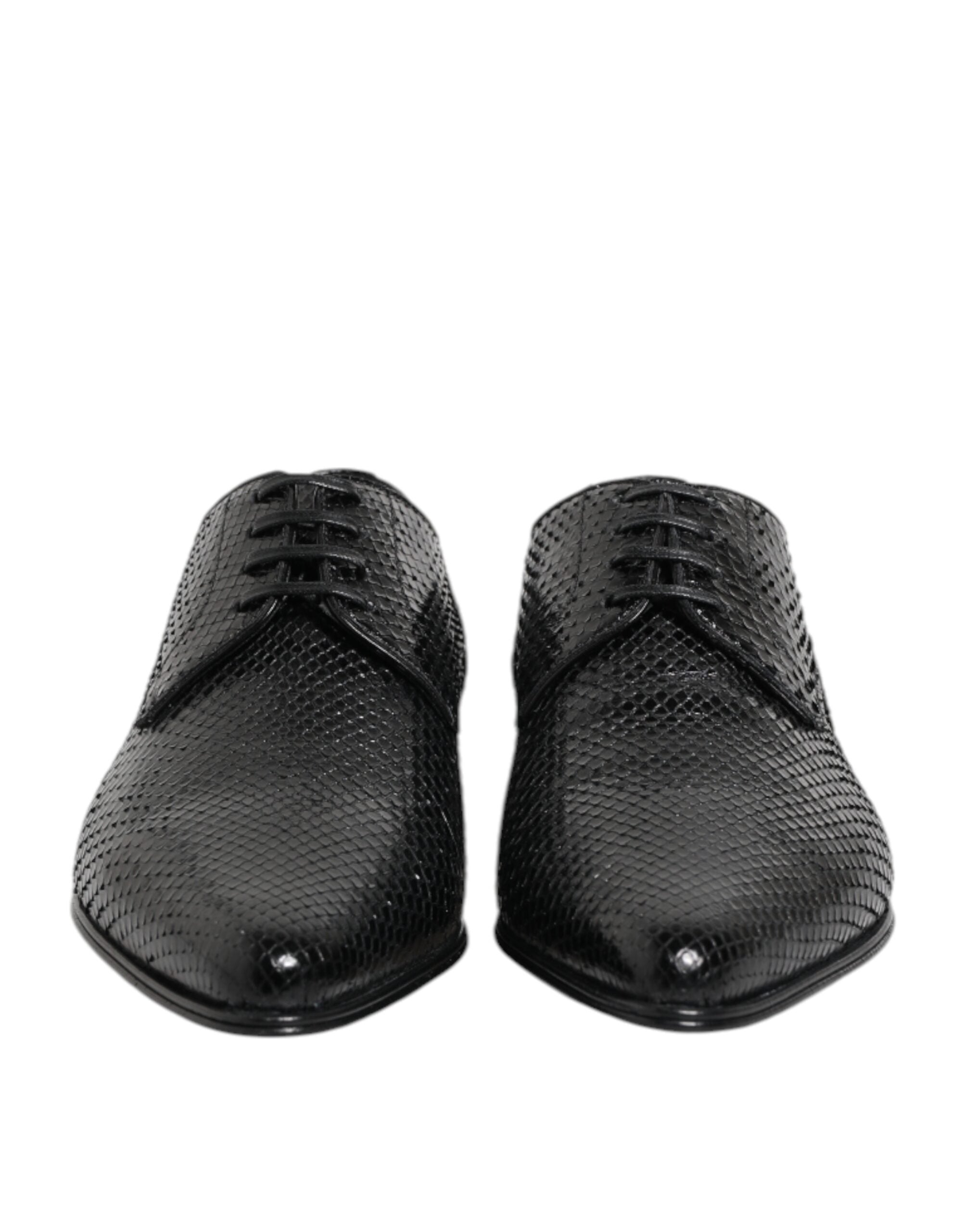 Dolce & Gabbana Derby από Python Δέρμα σε Μαύρο