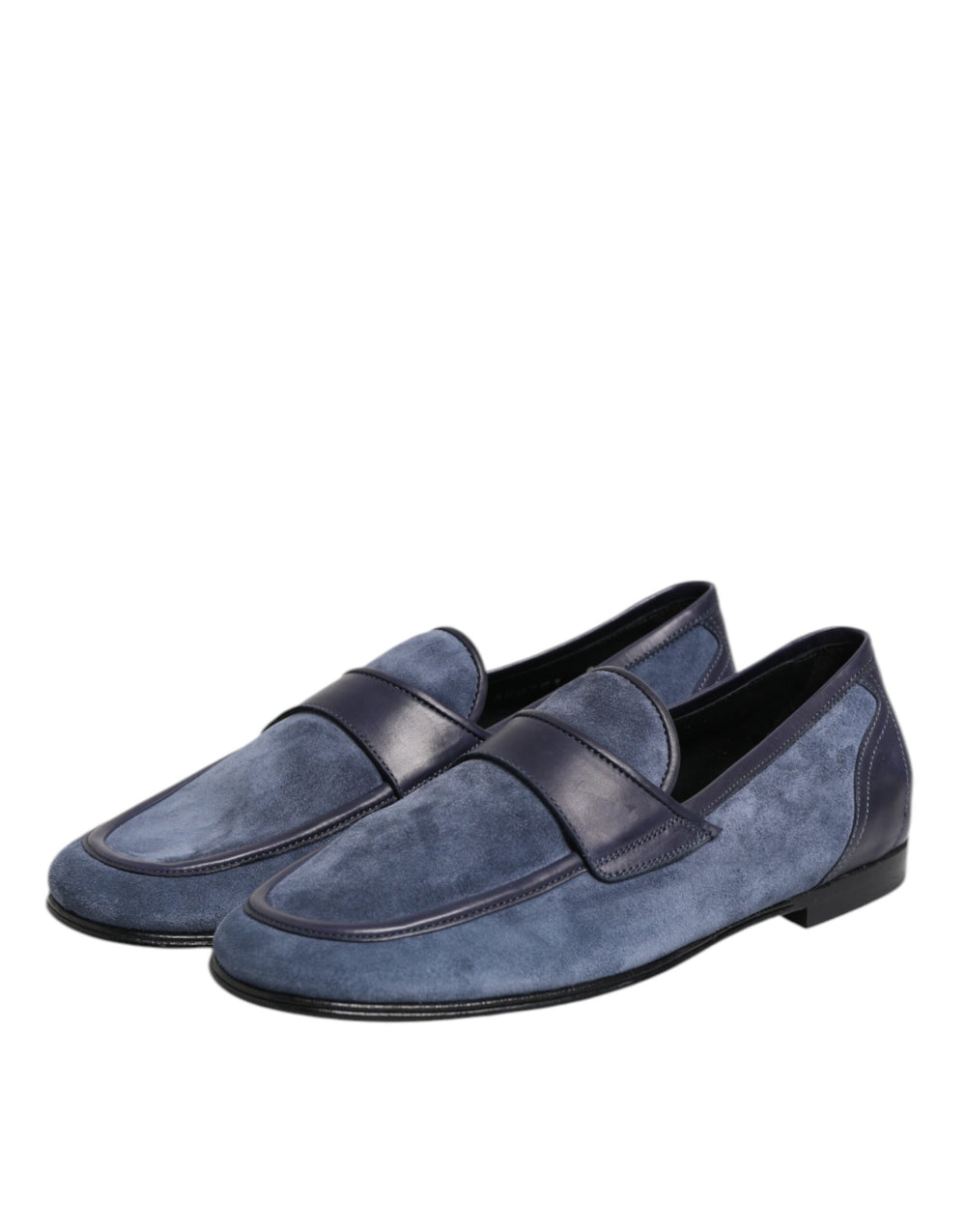 Dolce & Gabbana Calfskin Leather Loafers in Blue