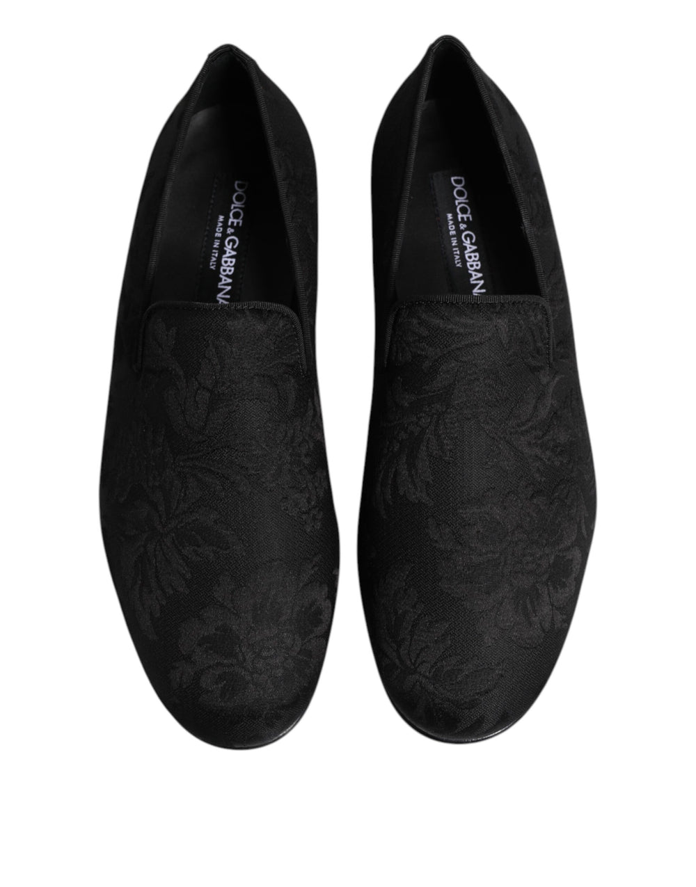 Dolce & Gabbana Floral Brocade Loafers in Black