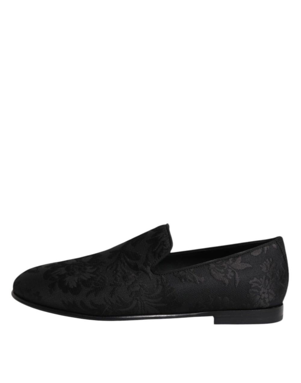 Dolce & Gabbana Floral Brocade Loafers in Black