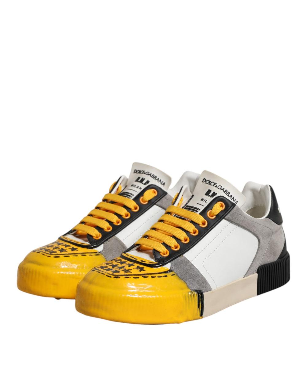 Dolce & Gabbana Calfskin Leather MIAMI Low Top Sneakers in Multicolor